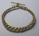 Gold, Bracelet, Rollerball Graduated,Chain, T Bar, 9ct, (375), Yellow Gold, Antique, Vintage, 20.5cm
