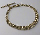 Gold, Bracelet, Rollerball Graduated,Chain, T Bar, 9ct, (375), Yellow Gold, Antique, Vintage, 20.5cm