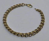 Gold, Bracelet,  Rollerball, Heavy, Solid, Chain, 9ct, (375), Yellow Gold, Antique, Vintage, 24.4cm