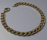 Gold, Bracelet,  Rollerball, Heavy, Solid, Chain, 9ct, (375), Yellow Gold, Antique, Vintage, 24.4cm