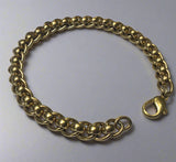 Gold, Bracelet,  Rollerball, Heavy, Solid, Chain, 9ct, (375), Yellow Gold, Antique, Vintage, 24.4cm