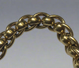 Gold, Bracelet,  Rollerball, Heavy, Solid, Chain, 9ct, (375), Yellow Gold, Antique, Vintage, 24.4cm