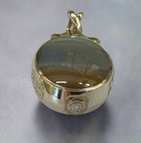 Silver, Double Sided, Pendant, DSW, Blue & White, Agate, (925), Antique, Vintage, Large Hallmarks, 24.76mm x 51.01m, David Scott Walker,