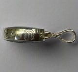 Silver, Double Sided, Pendant, DSW, Blue & White, Agate, (925), Antique, Vintage, Lar