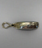 Silver, Double Sided, Pendant, DSW, Blue & Moss Agate Galaxy, (925), Antique, Vintage, Large Hallmarks, 24.33mm x 51.97mm, David Scott Walker