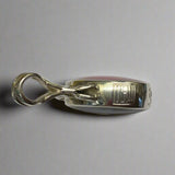 Silver, Double Sided, Pendant, DWS, Pink & Moss Agate, (925), Antique, Vintage, Large Hallmarks, 31.64mm x 44.27m, David Scott Walker