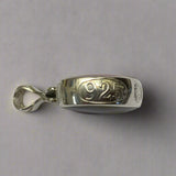Silver, Double Sided, Pendant, DWS, Pink & Moss Agate, (925), Antique, Vintage, Large Hallmarks, 31.64mm x 44.27m, David Scott Walker