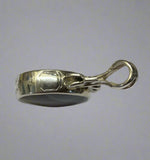 Silver, Double Sided, Pendant, DWS, Pink & Moss Agate, (925), Antique, Vintage, Large Hallmarks, 31.64mm x 44.27m, David Scott Walker