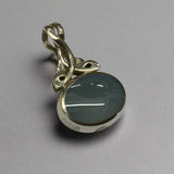 Silver, Double Sided, Pendant, DSW, Blue & Pink Agate, (925), Antique, Vintage, 22.18mm x 37.90mm, David Scott Walker