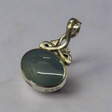 Silver, Double Sided, Pendant, DSW, Blue & Pink Agate, (925), Antique, Vintage, 22.18mm x 37.90mm, David Scott Walker