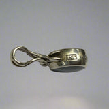 Silver, Double Sided, Pendant, DSW, Blue & Pink Agate, (925), Antique, Vintage, 22.18mm x 37.90mm, David Scott Walker