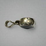 Silver, Double Sided, Pendant, DSW, Blue & Pink Agate, (925), Antique, Vintage, 22.18mm x 37.90mm, David Scott Walker