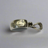 Silver, Double Sided, Pendant, DSW, Blue & Pink Agate, (925), Antique, Vintage, 22.18mm x 37.90mm, David Scott Walker