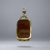 Silver, Double Sided, Pendant, Red Jasper & Black Onyx, (925), Antique, Vintage, 18.10mm x 46.67mm