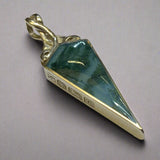 Silver, Double Sided, Pendant, DSW, Yellow & Blue, (925), Antique, Vintage, Large Hallmarks, 19.48mm x 64.73mm, David Scott Walker