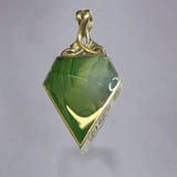 Silver, Double Sided, Pendant, DSW, Green & Orange, (925), Antique, Vintage, Large Hallmarks, 27.35mm x 53.75mm, David Scott Walker