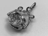 Silver, Three Side Spinner, Pendant, 925, Fob, Engravable