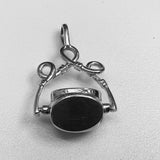 Silver, Three Side Spinner, Pendant, 925, Fob, Engravable