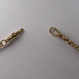 Gold, Pocket Watch, Albert,  Chain, Rare, Two Toned, White , Rose, 9ct, (375), Antique, Vintage, 13.9 inches, 353 mm