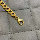 Gold, Chain, Metric Curb, 9ct, Yellow, (375), Hollow,  Antique, Vintage, 24 inches, 630 mm