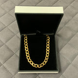 Gold, Chain, Metric Curb, 9ct, Yellow, (375), Hollow,  Antique, Vintage, 24 inches, 630 mm