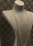 Gold, Chain, Oval Filed Belcher, 9ct, Yellow,  (375), Antique, Vintage, 28 inches, 711.2mm