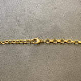 Gold, Chain, Oval Filed Belcher, 9ct, Yellow,  (375), Antique, Vintage, 28 inches, 711.2mm