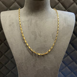 Gold, Chain, Oval, Filed, Belcher, 9ct, Yellow, (375), Antique, Vintage, 24 inches