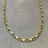 Gold, Chain, Oval, Filed, Belcher, 9ct, Yellow, (375), Antique, Vintage, 24 inches