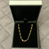 Gold, Chain, Oval, Filed, Belcher, 9ct, Yellow, (375), Antique, Vintage, 24 inches
