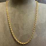 Gold, Chain, Belcher, Filed, Chain, Gold, 9ct, Yellow, (375), Antique, Vintage, 28 inches