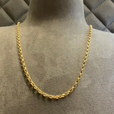 Gold, Chain, Belcher, Filed, Chain, Gold, 9ct, Yellow, (375), Antique, Vintage, 28 inches