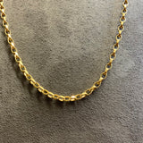 Gold, Chain, Belcher, Filed, Chain, Gold, 9ct, Yellow, (375), Antique, Vintage, 28 inches