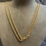 Gold, Chain, Oval  Belcher, 9ct, Yellow, (375), Antique, Vintage, Swivel Clip,  48 inches