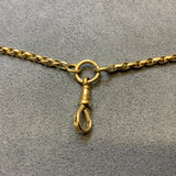 Gold, Chain, Oval  Belcher, 9ct, Yellow, (375), Antique, Vintage, Swivel Clip,  48 inches