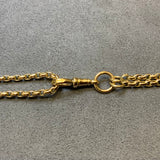 Gold, Chain, Oval  Belcher, 9ct, Yellow, (375), Antique, Vintage, Swivel Clip,  48 inches