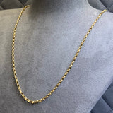 Gold, Chaim, Round Belcher, 9ct,, Yellow, (375), Antique, Vintage, 24 inches