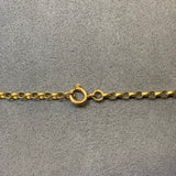 Gold, Chaim, Round Belcher, 9ct,, Yellow, (375), Antique, Vintage, 24 inches