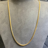Gold, Chain, Box, 9ct, Yellow,  (375), Antique, Vintage, 31 inches, Swivel Clip