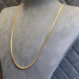 Gold, Chain, Box, 9ct, Yellow,  (375), Antique, Vintage, 31 inches, Swivel Clip
