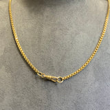 Gold, Chain, Box, 9ct, Yellow,  (375), Antique, Vintage, 31 inches, Swivel Clip