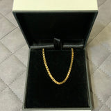 Gold, Chain, Box, 9ct, Yellow,  (375), Antique, Vintage, 31 inches, Swivel Clip