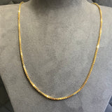 Gold, Chain, Box, 9ct, Yellow, (375), Antique, Vintage, 24 inches, Bolt Clasp
