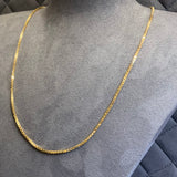 Gold, Chain, Box, 9ct, Yellow, (375), Antique, Vintage, 24 inches, Bolt Clasp