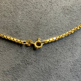 Gold, Chain, Box, 9ct, Yellow, (375), Antique, Vintage, 24 inches, Bolt Clasp