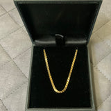Gold, Chain, Box, 9ct, Yellow, (375), Antique, Vintage, 24 inches, Bolt Clasp