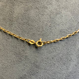 Gold, Chain, Angle Filed Trace, 9ct, Rose, (375), Antique, Vintage, 24 inches, Bolt Clasp