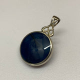 Silver, Pendant, Double Sided, Blue Onyx & Red Jasper, (925), Antique, Vintage, New