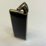 Silver, Pendant, Double Sided, Rectangular, Mother of Pearl & Blue Goldstone, Galatic,  (925), Antique, Vintage