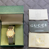 Gucci, Watch, 9000L, Vintage,Men’s, Woman’s, Two Toned, Gold & Silver, Metal Strap, Analog